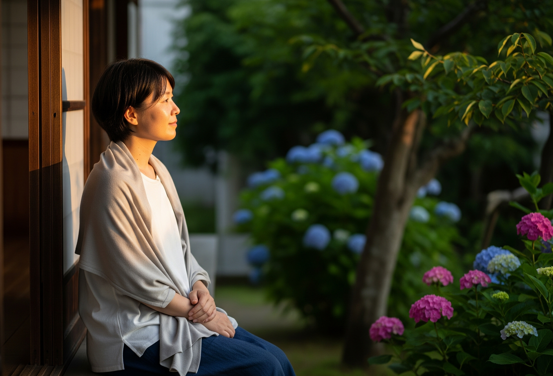 【夏の夕涼みも安心】メリノウール100%カーディガン&ストールで、賢く紫外線&冷え対策