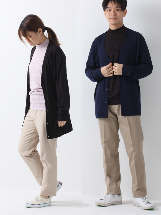 <男女皆宜>C FLEX 美麗諾羊毛開襟衫