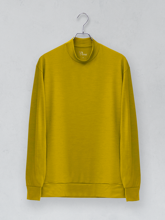 美麗諾羊毛小高領長袖T恤