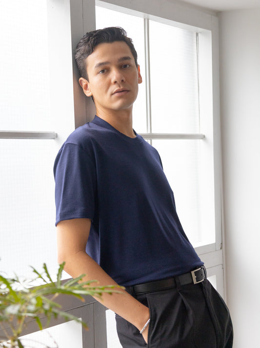 【カラーオーダー】<男女兼用>C HIGH END メリノウールTシャツ | (100 オフホワイト) - C - one ONLINE STORE