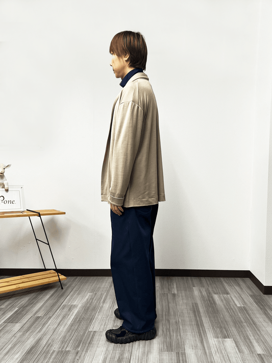 <男女兼用>メリノウールショールカラーボタンレスカーディガン | (NV - 1ダークネイビー) - C - one ONLINE STORE
