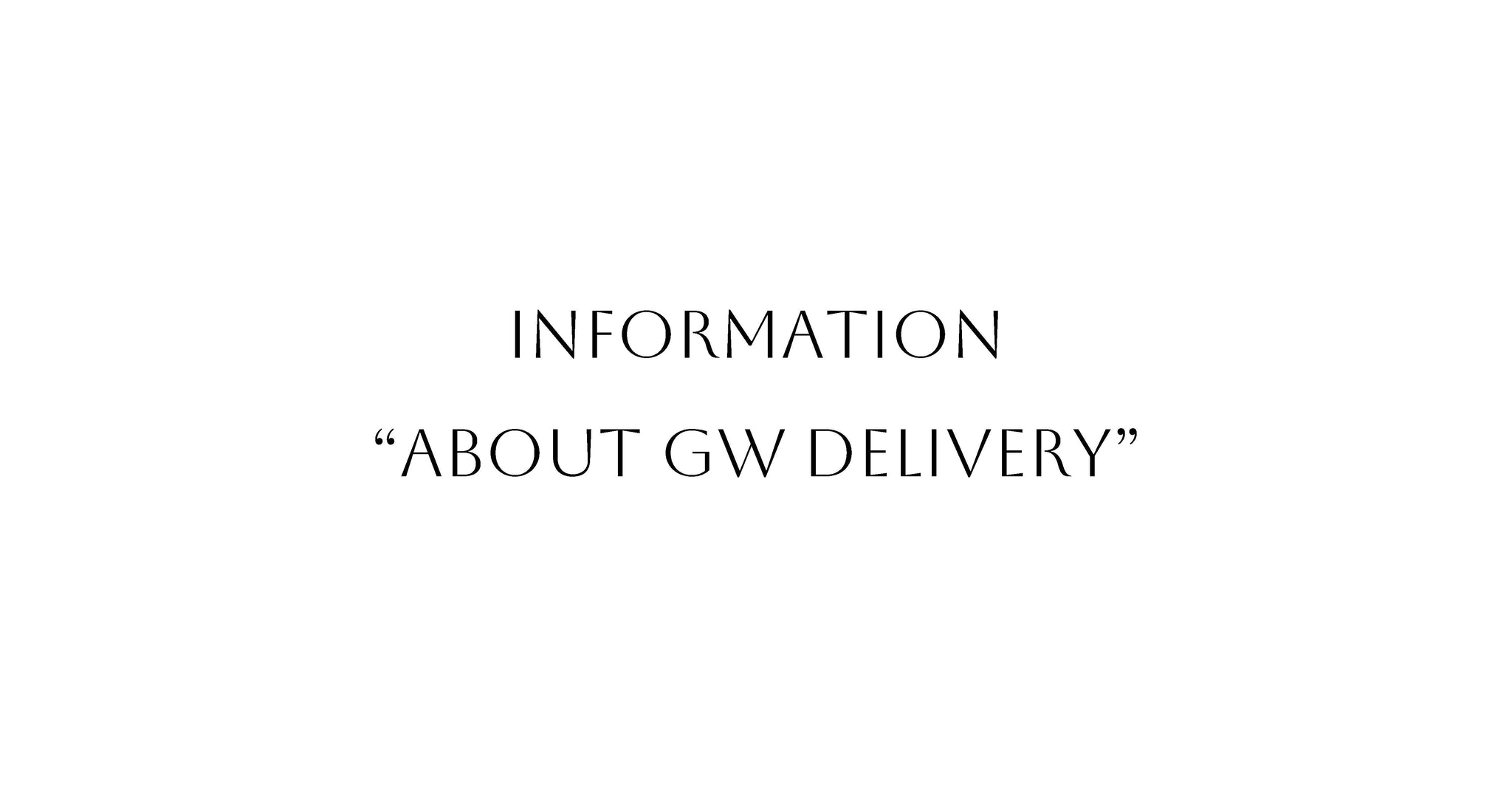 GWの配送、問い合わせについて
