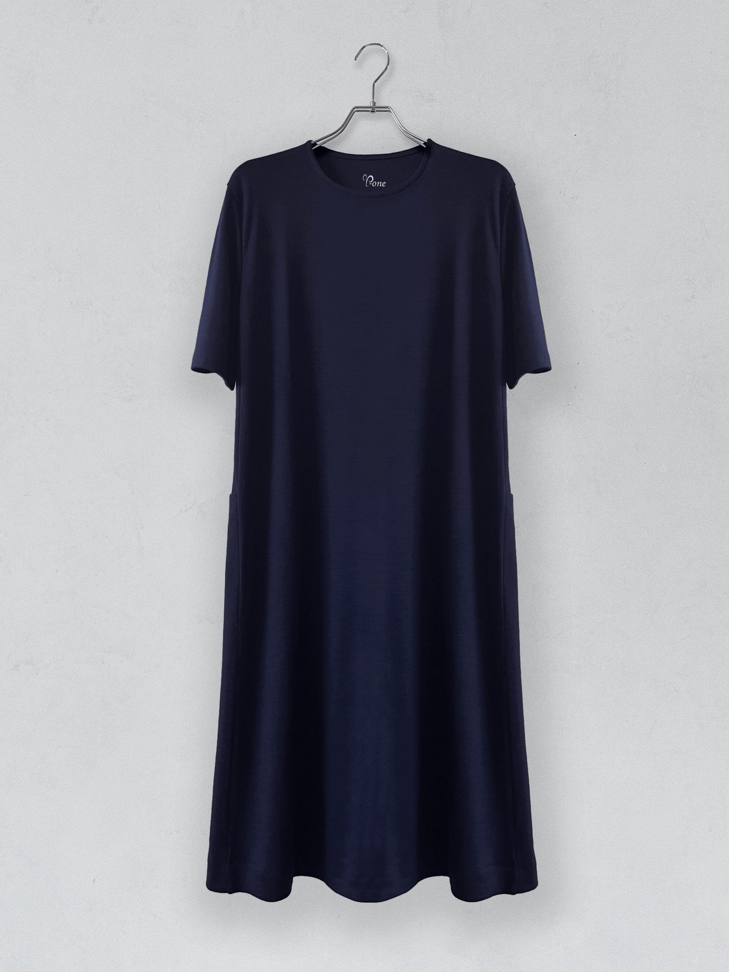 メリノウールスムースワンピース | (15ダークネイビー) - C - one ONLINE STORE