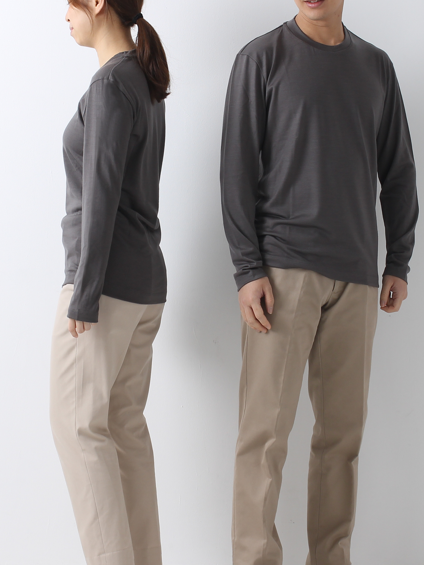 <男女兼用>C HIGH ENDメリノウール長袖Ｔシャツ