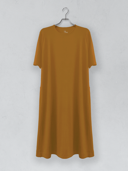 メリノウールスムースワンピース | (7ブライトイエロー) - C - one ONLINE STORE