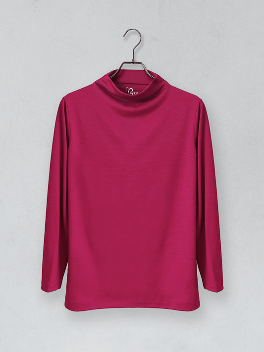 メリノウールボトルネック長袖カットソー (新春逸品優待セット対象商品) | (850ラベンダー) - C - one ONLINE STORE