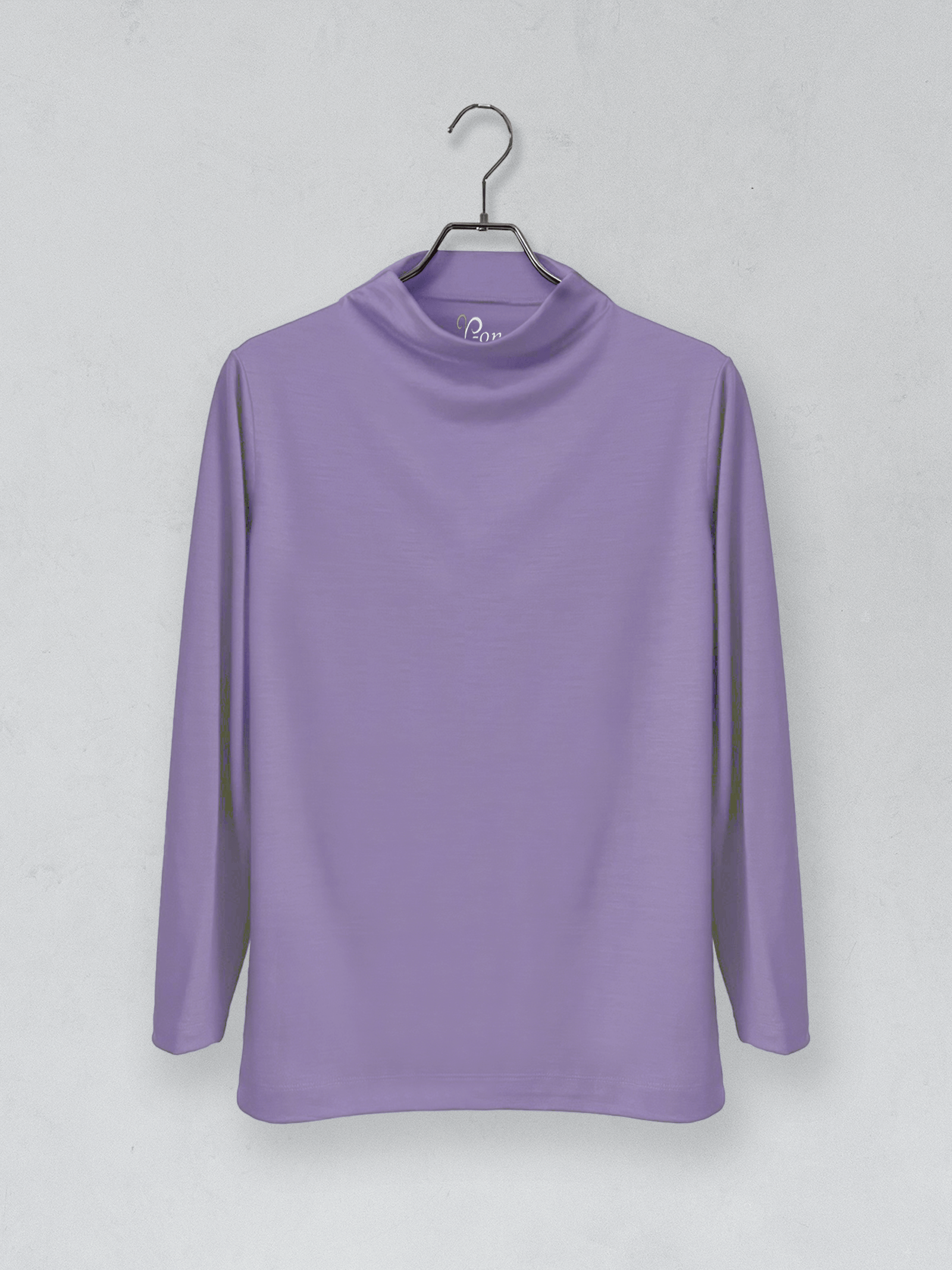 メリノウールボトルネック長袖カットソー | (850ラベンダー) - C - one ONLINE STORE
