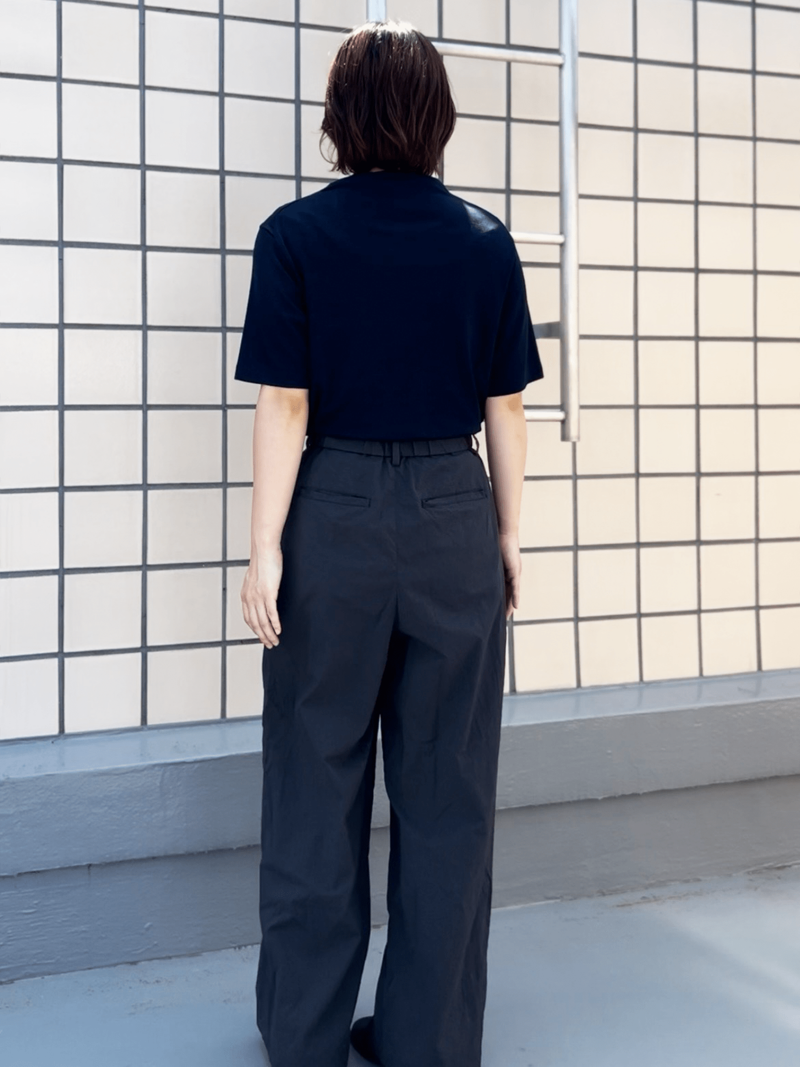 メリノウールボトルネックカットソー | (850ラベンダー) - C - one ONLINE STORE