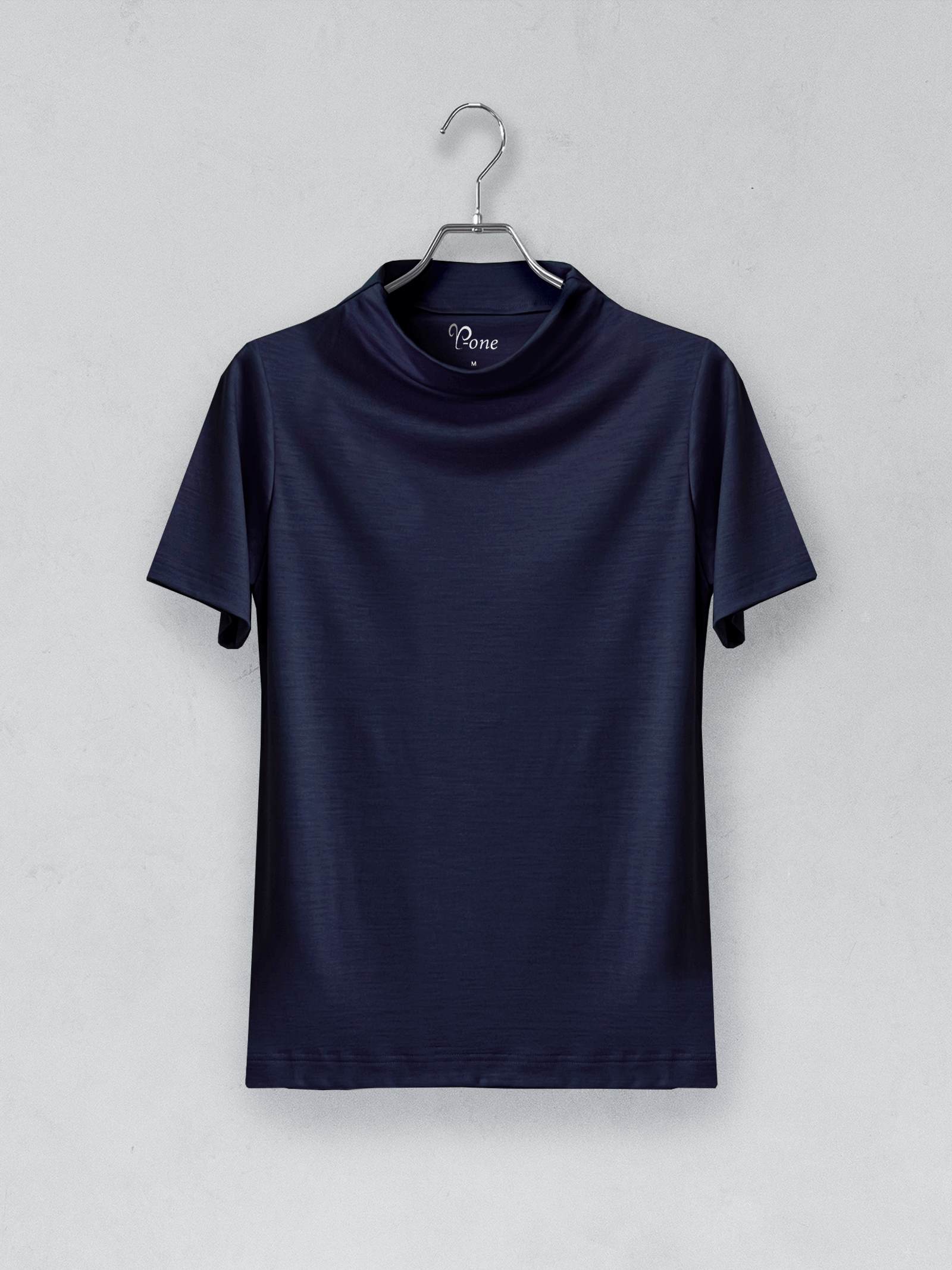 メリノウールボトルネックカットソー | (901ダークネイビー) - C - one ONLINE STORE