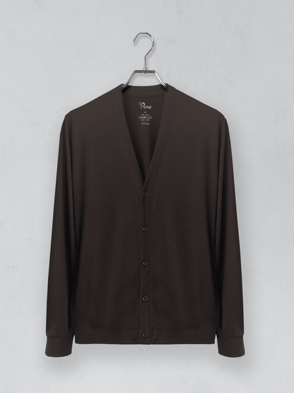 <男女兼用>C BASIC メリノウールカーディガン | (601ダークブラウン) - C - one ONLINE STORE