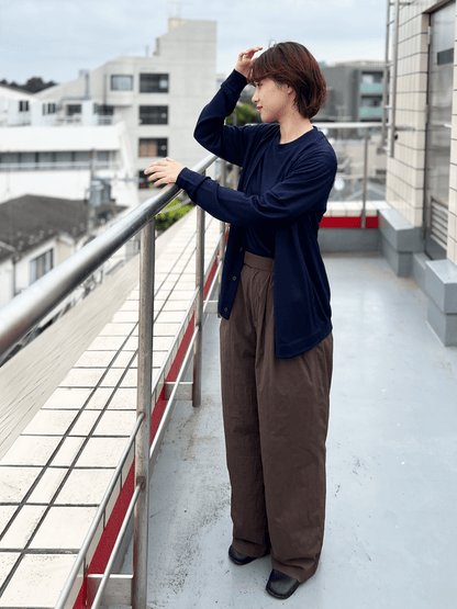 <男女兼用>C BASIC メリノウールカーディガン | (901ダークネイビー) - C - one ONLINE STORE