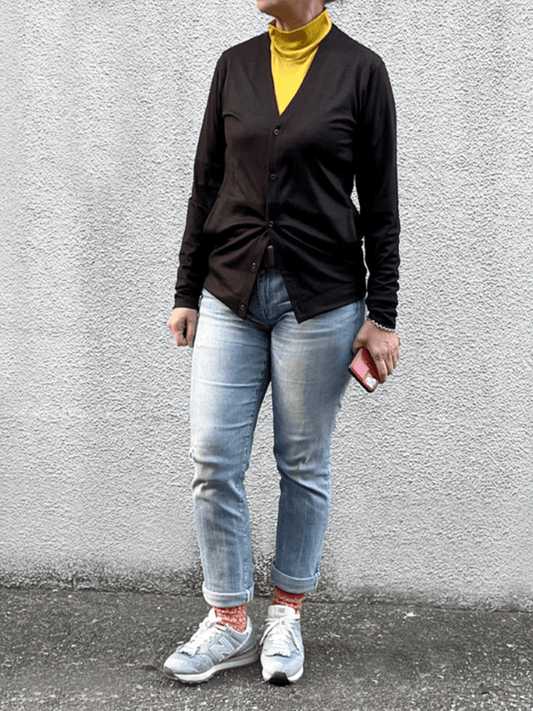 <男女兼用>C BASIC メリノウールカーディガン | (901ダークネイビー) - C - one ONLINE STORE