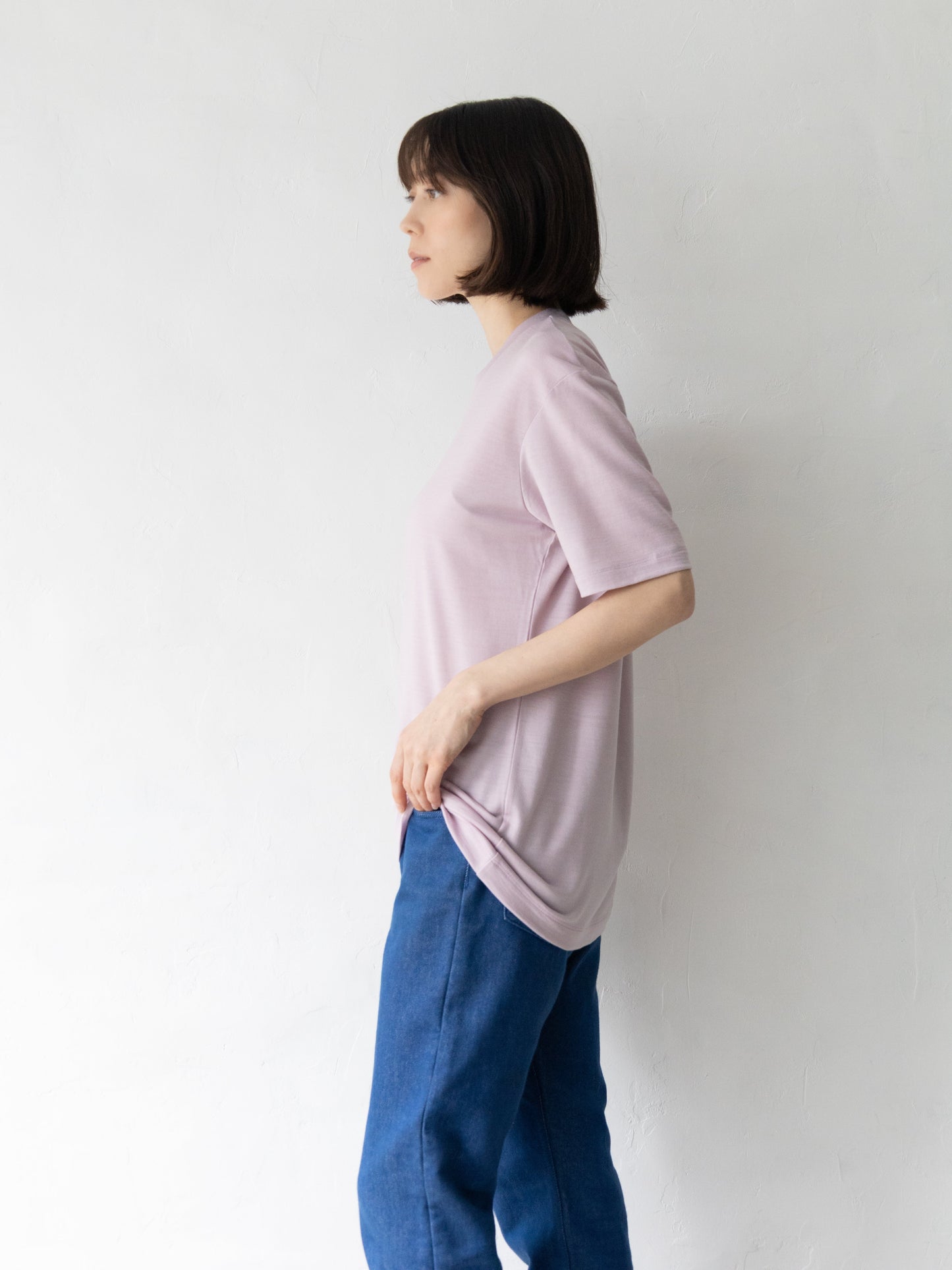 【カラーオーダー】<男女兼用>C BASIC メリノウールTシャツ | (100 オフホワイト) - C - one ONLINE STORE