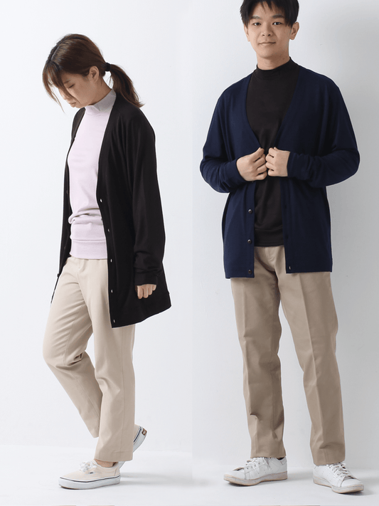 <男女兼用>C FLEX メリノウールカーディガン | (10ブラック) - C - one ONLINE STORE