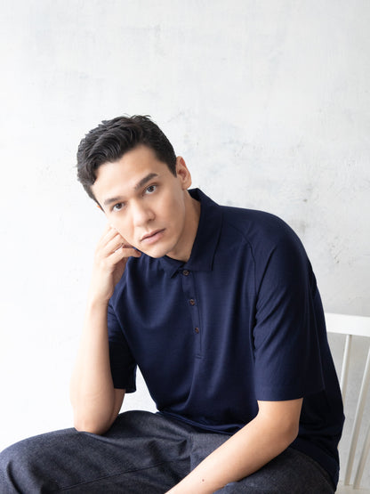 【カラーオーダー】<男女兼用>C FLEX メリノウールポロシャツ | (100 オフホワイト) - C - one ONLINE STORE