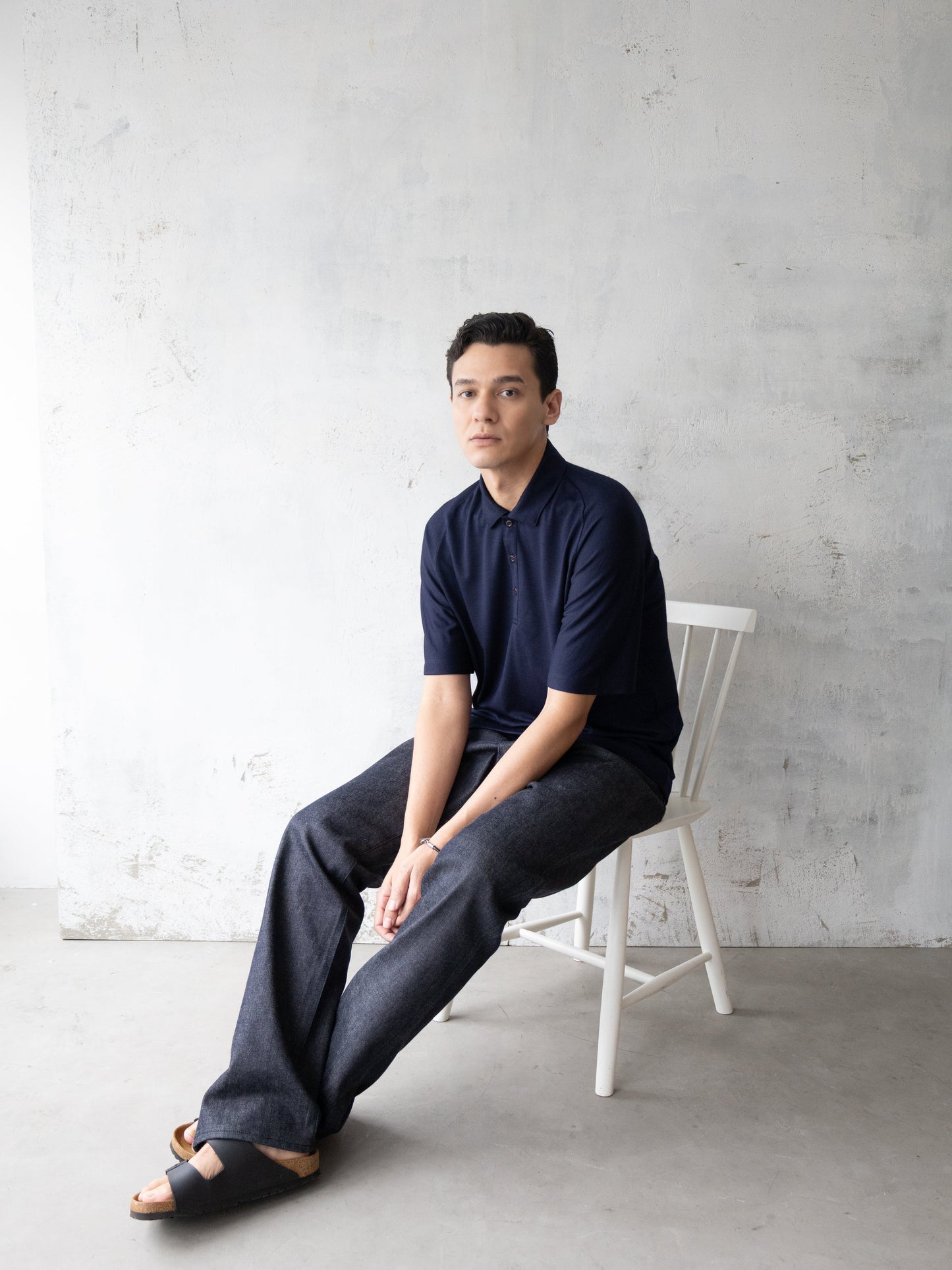 【カラーオーダー】<男女兼用>C FLEX メリノウールポロシャツ | (100 オフホワイト) - C - one ONLINE STORE