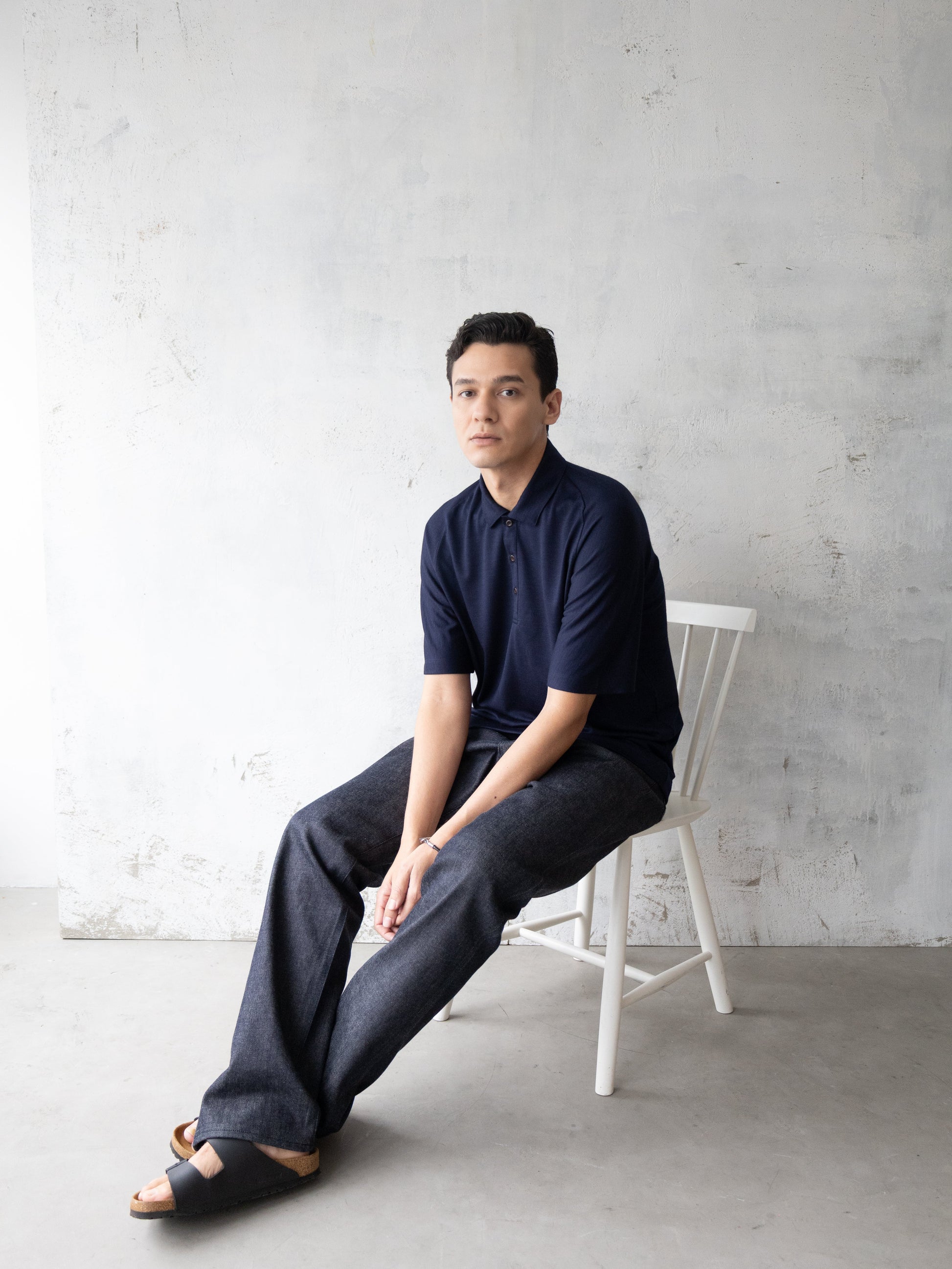 【カラーオーダー】<男女兼用>C FLEX メリノウールポロシャツ | (100 オフホワイト) - C - one ONLINE STORE