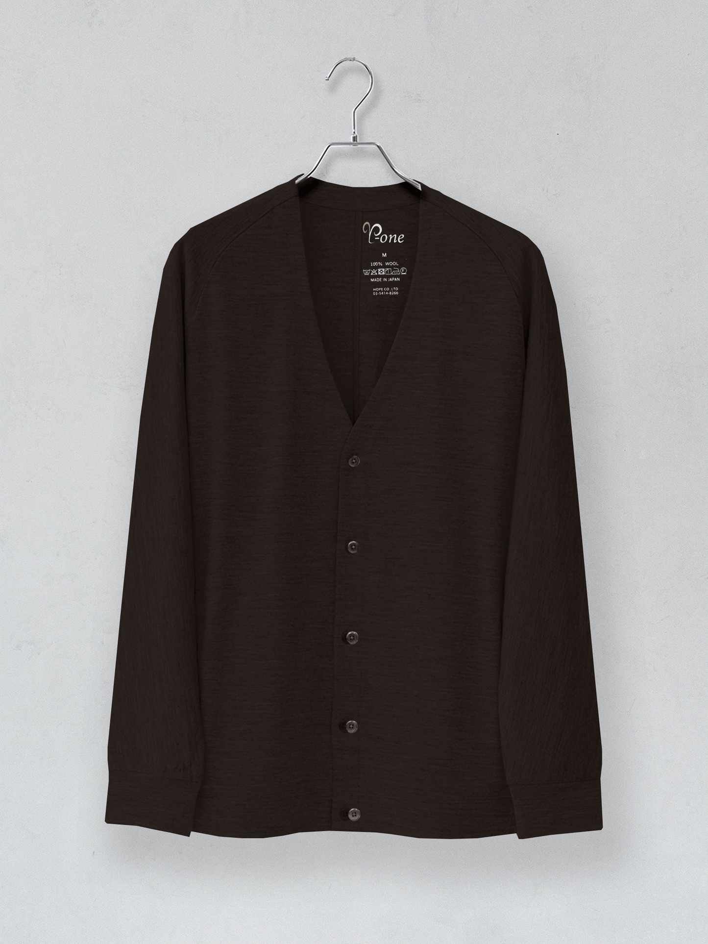 <男女兼用>C FLEX メリノウールカーディガン | (601ダークブラウン) - C - one ONLINE STORE
