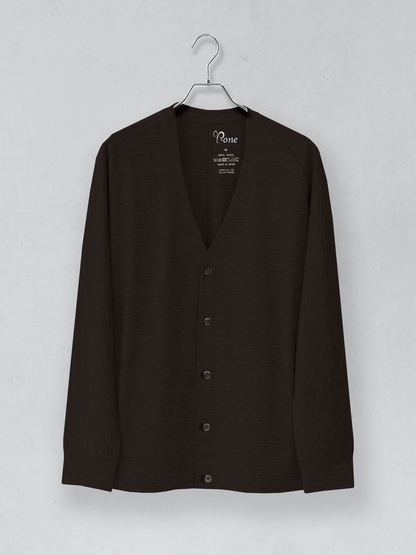 <男女兼用>C FLEX メリノウールカーディガン | (601ダークブラウン) - C - one ONLINE STORE
