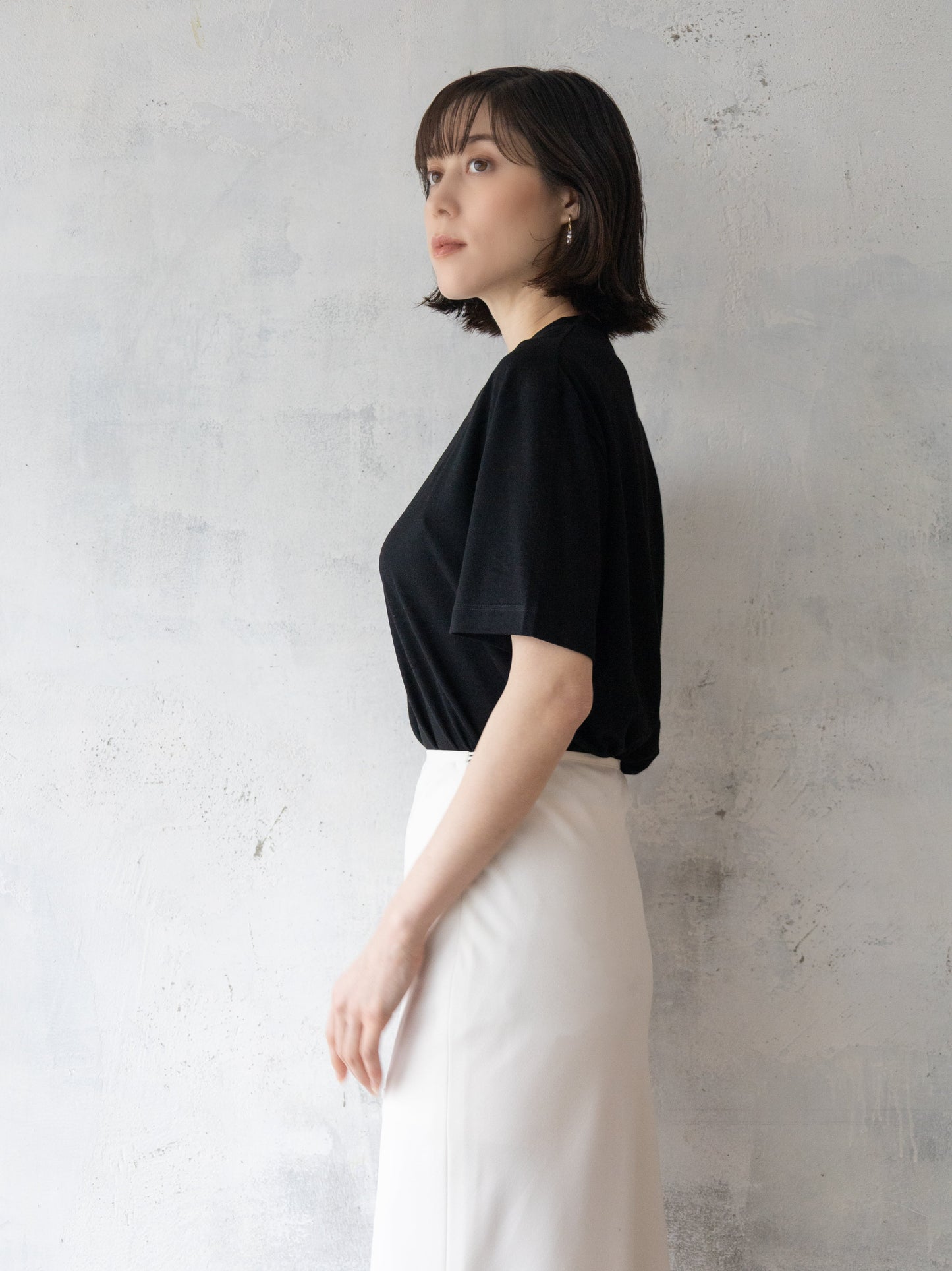 【カラーオーダー】<男女兼用>C HIGH END メリノウールＴシャツ | (100 オフホワイト) - C - one ONLINE STORE