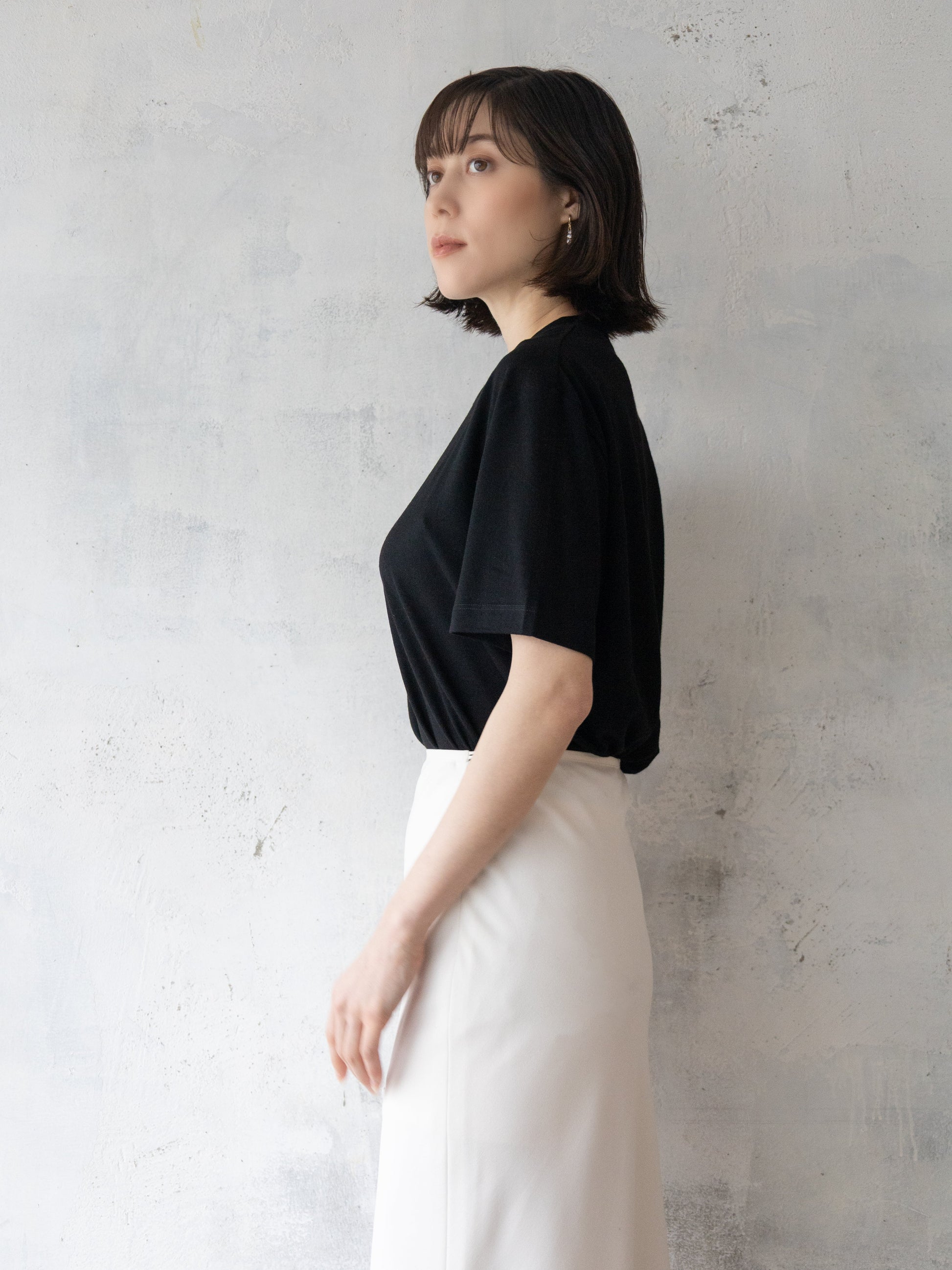 【カラーオーダー】<男女兼用>C HIGH END メリノウールＴシャツ | (100 オフホワイト) - C - one ONLINE STORE