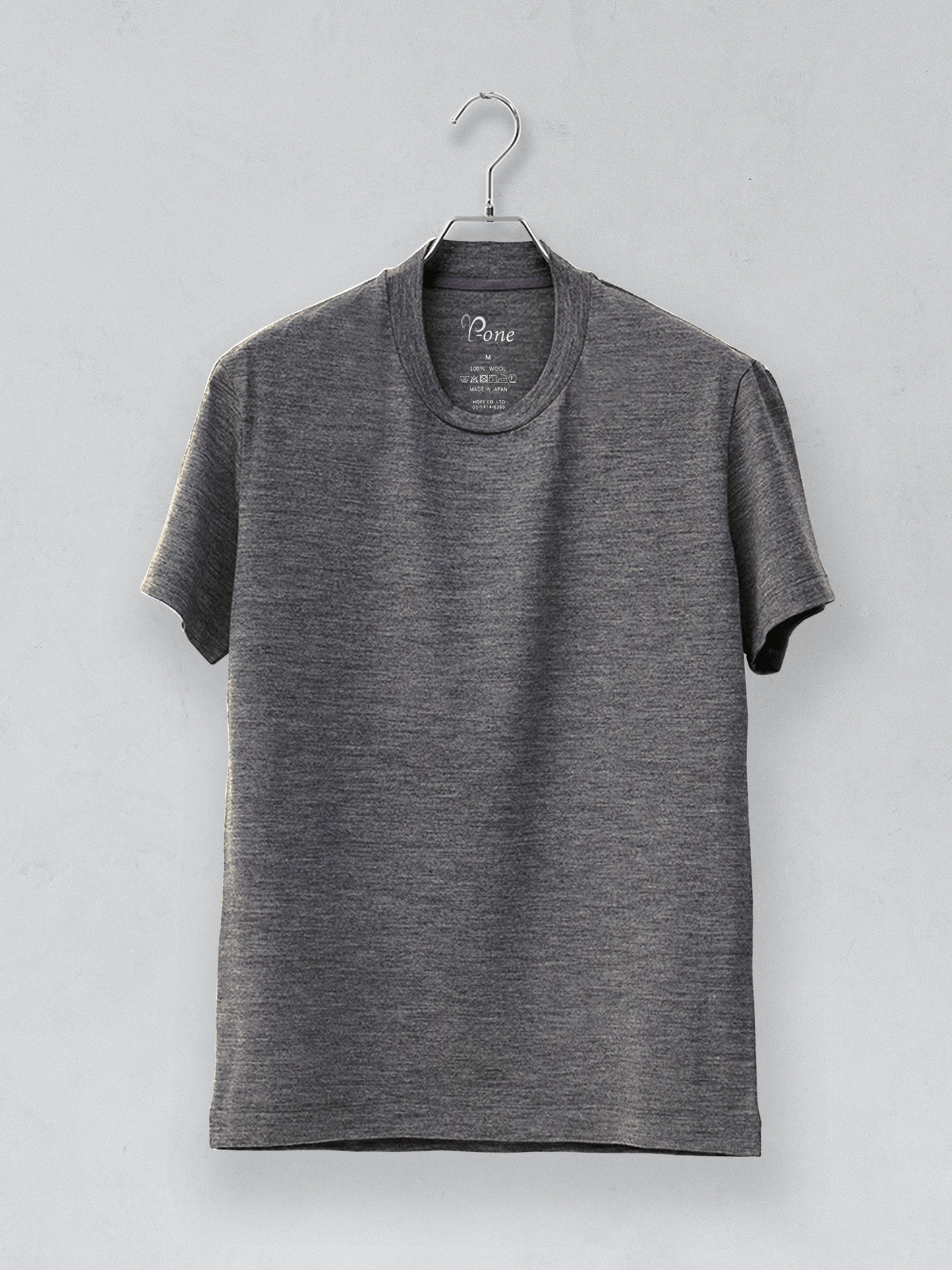 <男女兼用>C HIGH END メリノウールＴシャツ | (750チャコールメランジ) - C - one ONLINE STORE