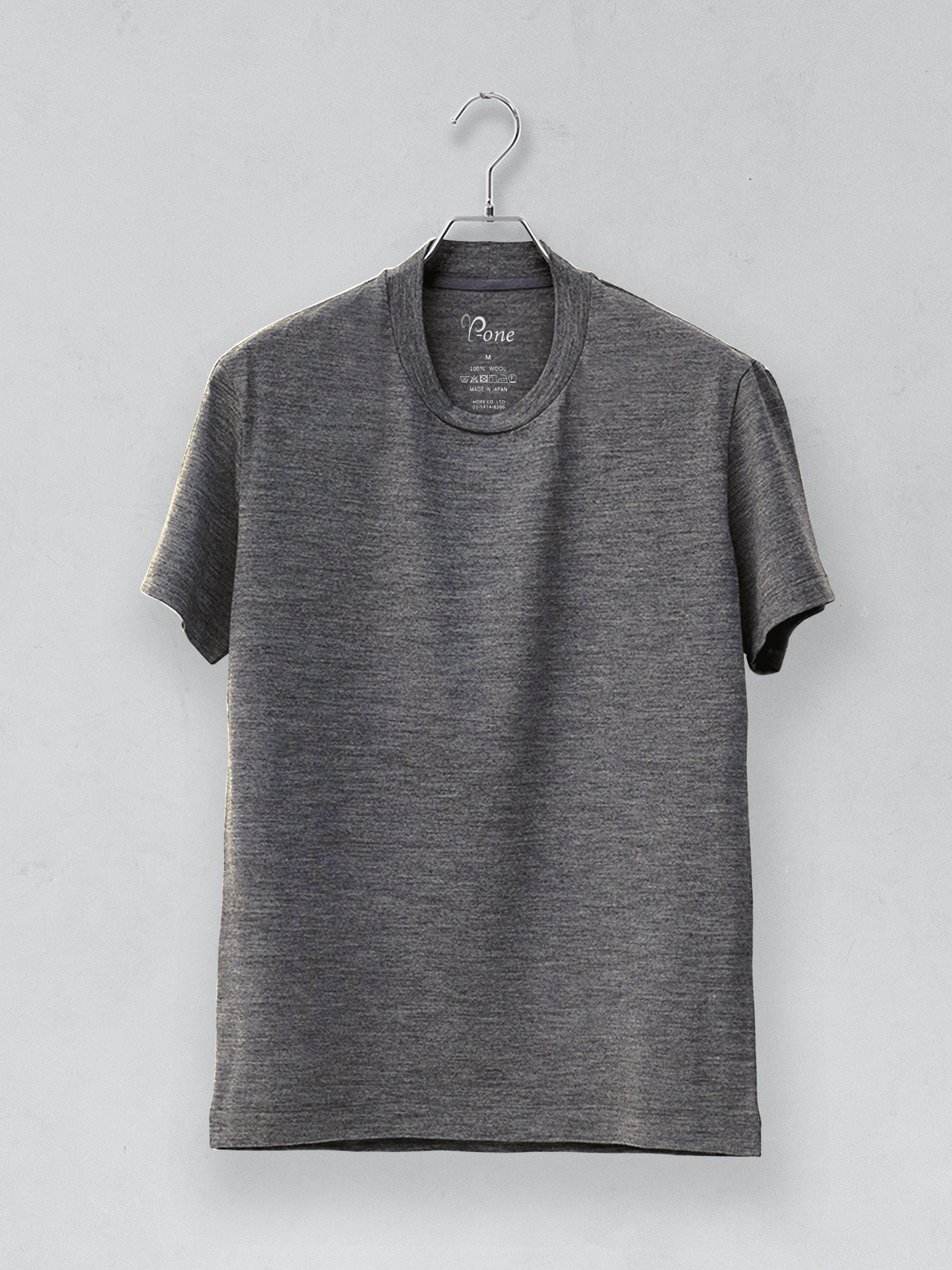 <男女兼用>C HIGH END メリノウールＴシャツ | (750チャコールメランジ) - C - one ONLINE STORE
