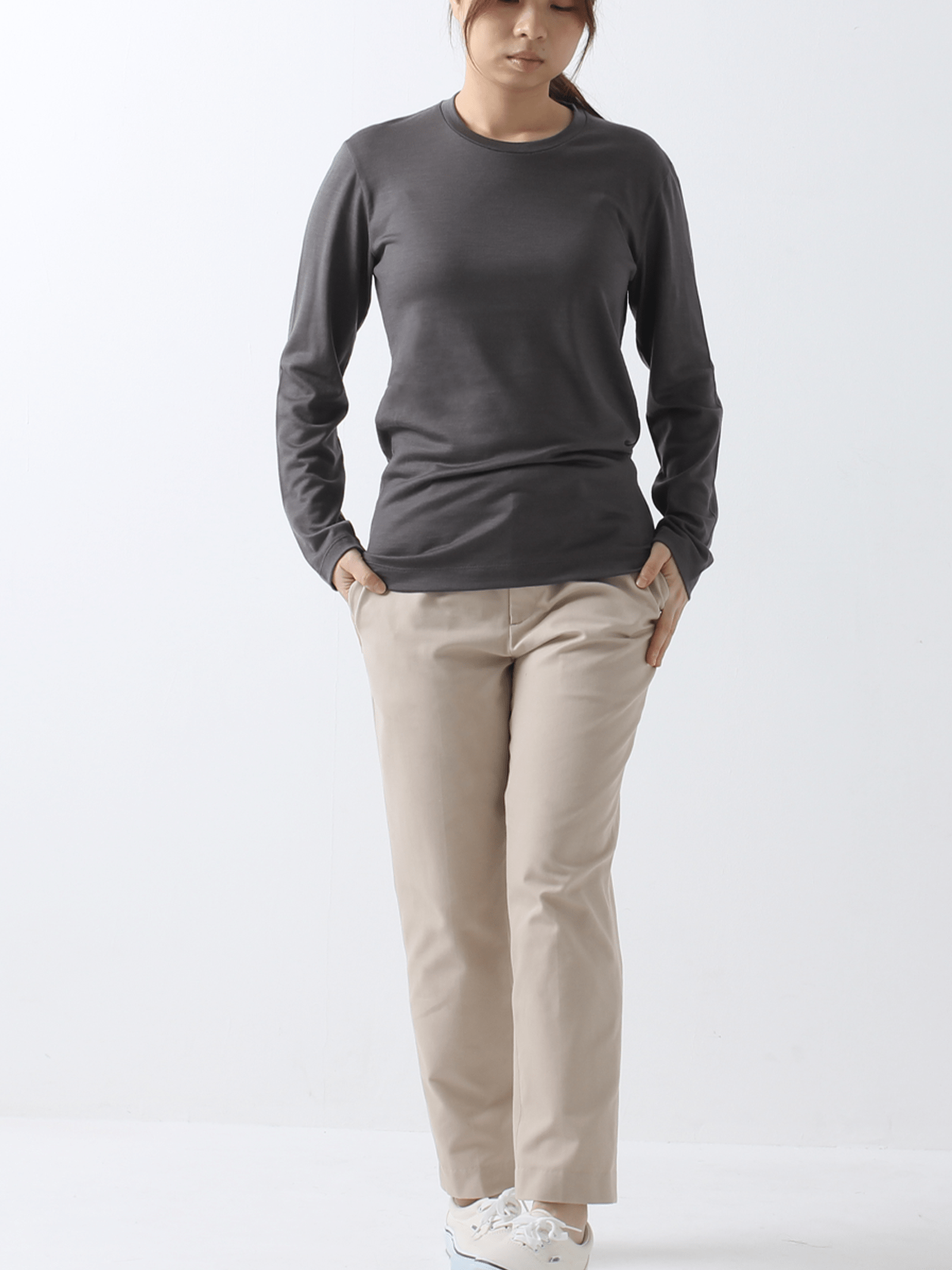 <男女兼用>C HIGH ENDメリノウール長袖Ｔシャツ | (350イエロー) - C - one ONLINE STORE