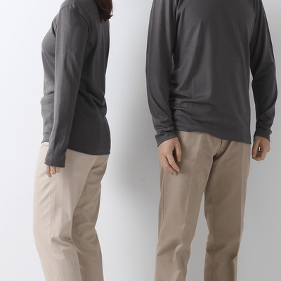 <男女兼用>C HIGH ENDメリノウール長袖Ｔシャツ