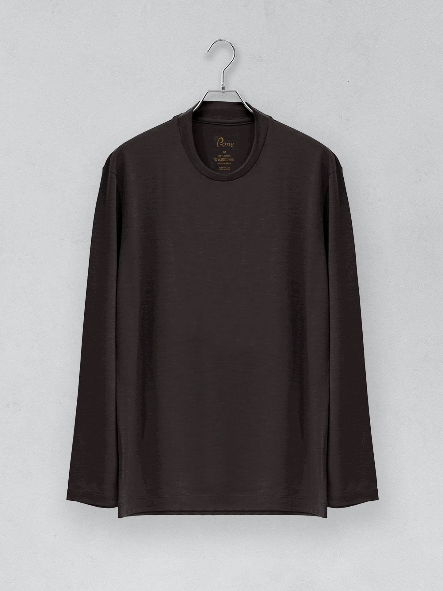 <男女兼用>C HIGH ENDメリノウール長袖Ｔシャツ | (601ダークブラウン) - C - one ONLINE STORE