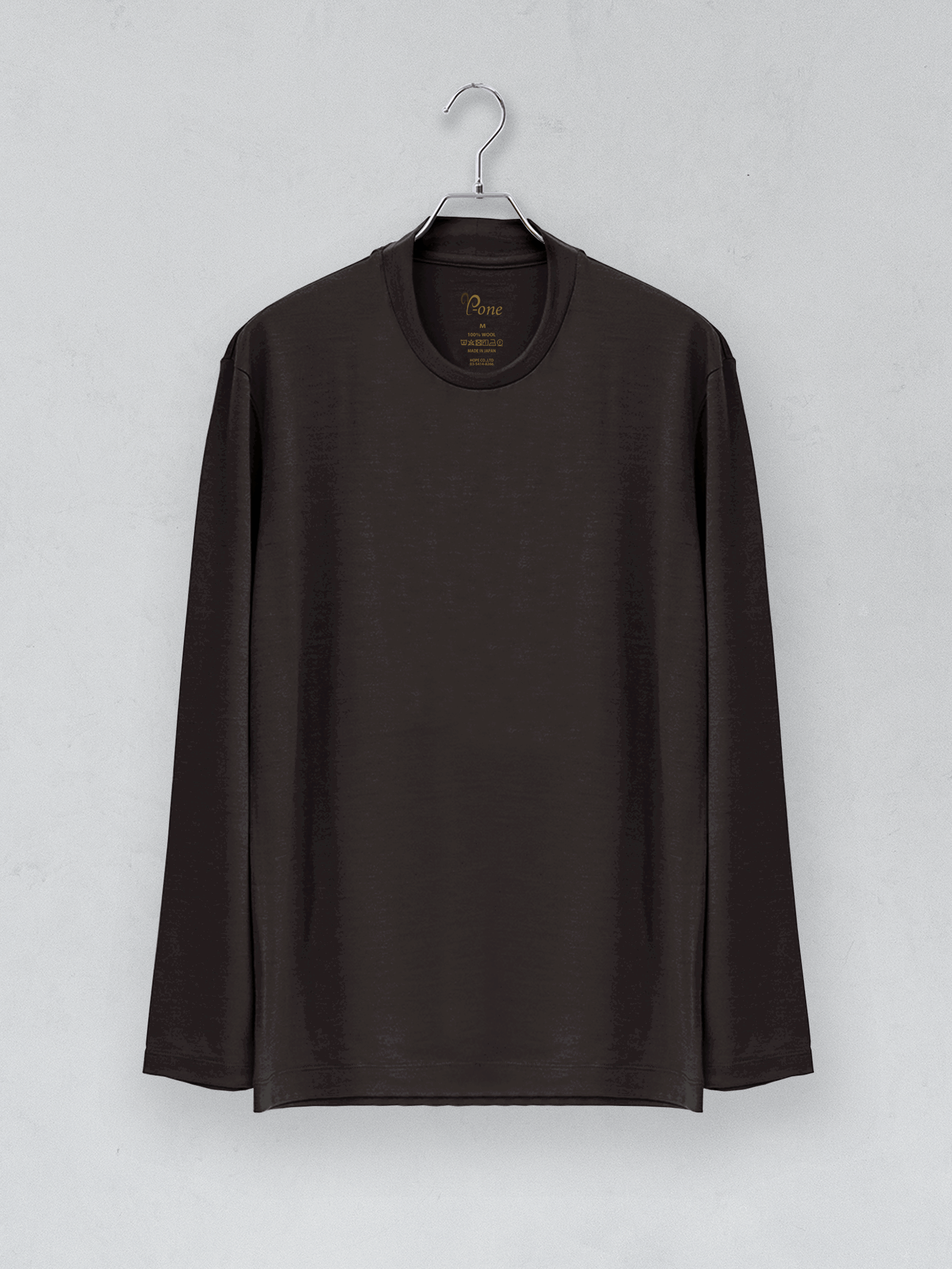 <男女兼用>C HIGH ENDメリノウール長袖Ｔシャツ | (601ダークブラウン) - C - one ONLINE STORE