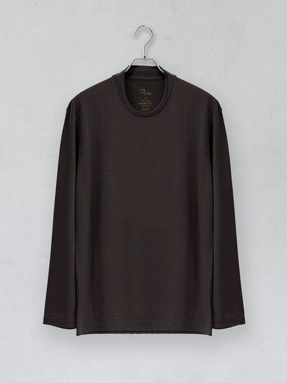 <男女兼用>C HIGH ENDメリノウール長袖Ｔシャツ | (601ダークブラウン) - C - one ONLINE STORE