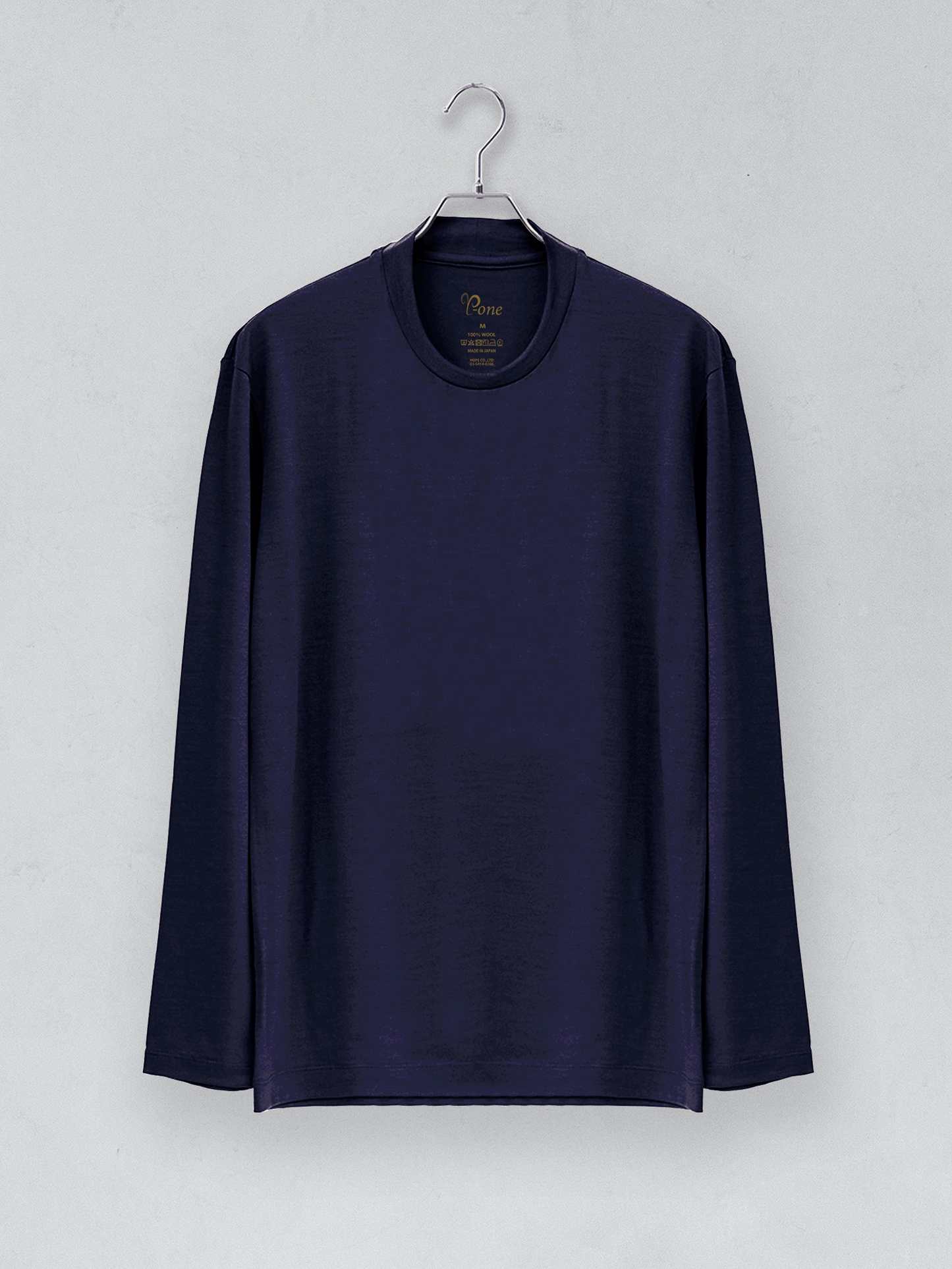 <男女兼用>C HIGH ENDメリノウール長袖Ｔシャツ | (900ネイビー) - C - one ONLINE STORE