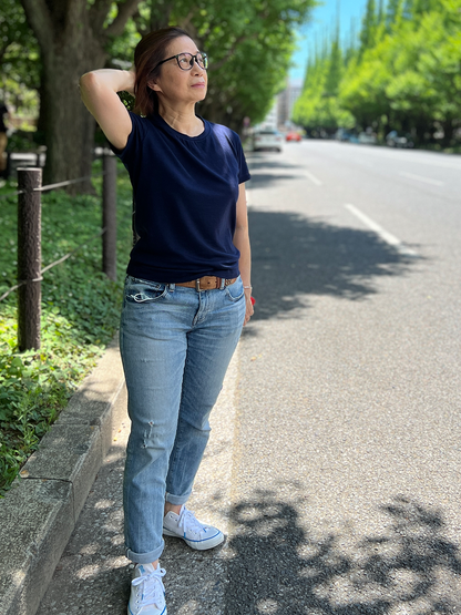 <男女皆宜>C HIGH END 短袖美麗諾羊毛上衣