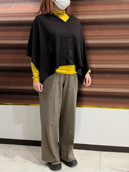 <男女兼用>メリノウールハイネック長袖Tシャツ