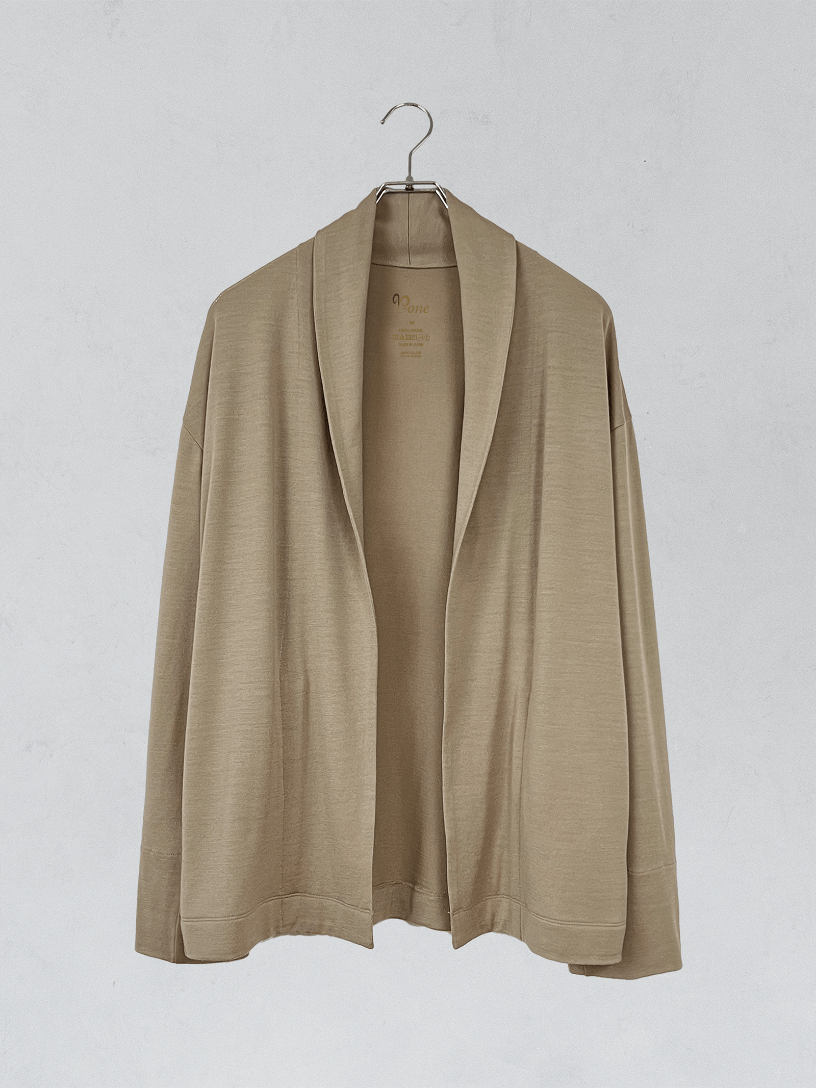 ＜男女兼用＞メリノウールショールカラーボタンレスカーディガン | (NV - 1ダークネイビー) - C - one ONLINE STORE