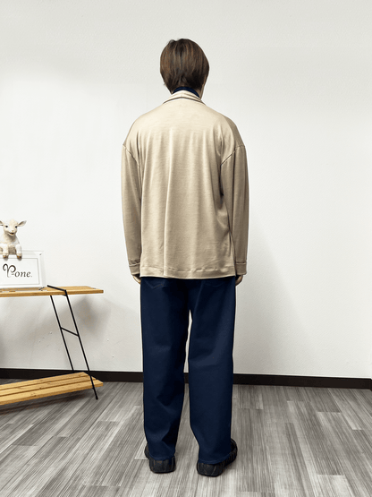 ＜男女兼用＞メリノウールショールカラーボタンレスカーディガン | (NV - 1ダークネイビー) - C - one ONLINE STORE