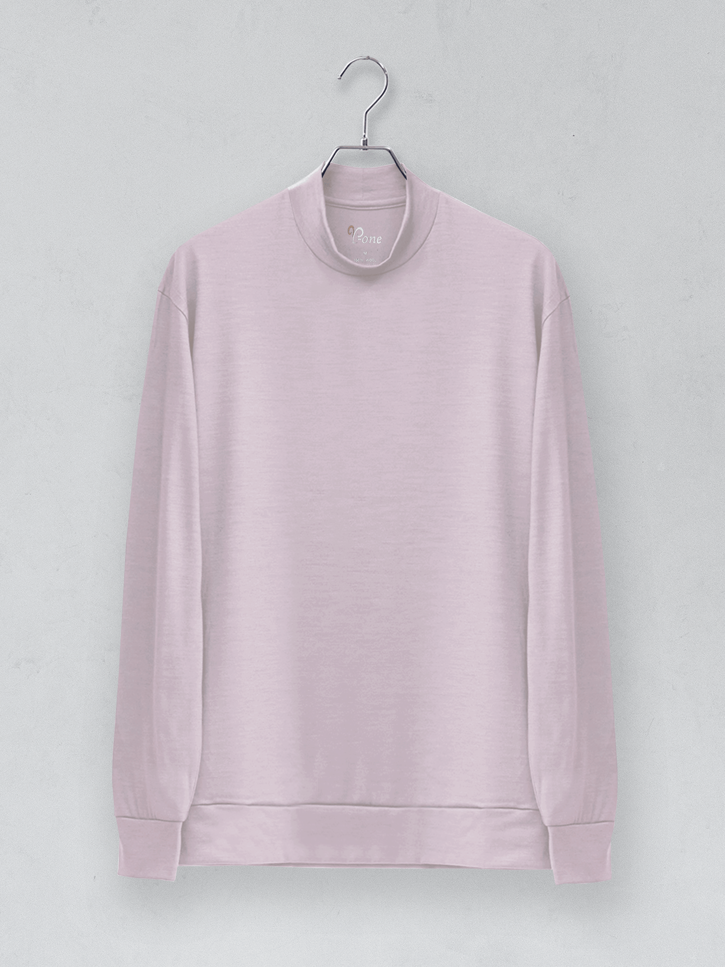 <男女兼用>メリノウールモックネック長袖Tシャツ | (300ライトピンク) - C - one ONLINE STORE