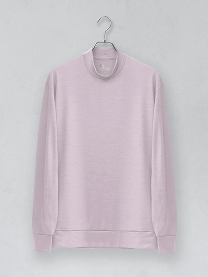 <男女兼用>メリノウールモックネック長袖Tシャツ | (300ライトピンク) - C - one ONLINE STORE