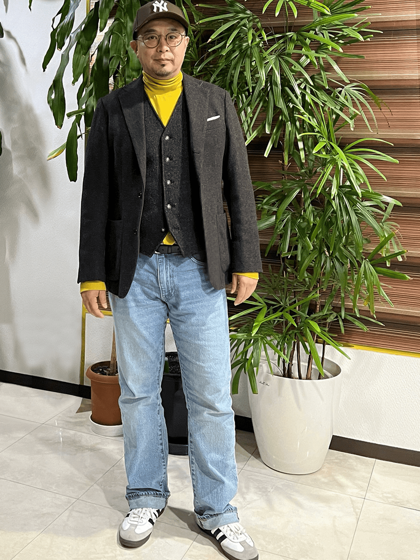 <男女兼用>メリノウールハイネック長袖Tシャツ | (350イエロー) - C - one ONLINE STORE