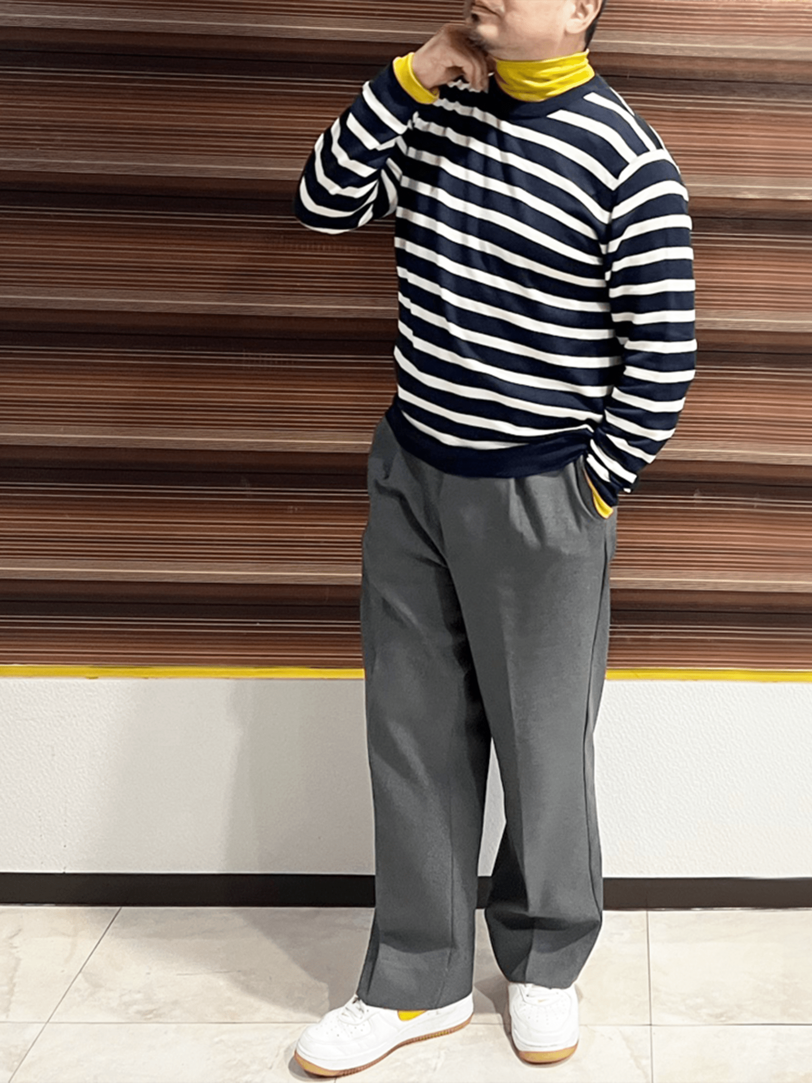 <男女兼用>メリノウールハイネック長袖Tシャツ | (350イエロー) - C - one ONLINE STORE