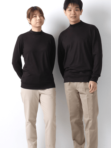 男女兼用>メリノウールモックネック長袖Tシャツ – C-one ONLINE STORE