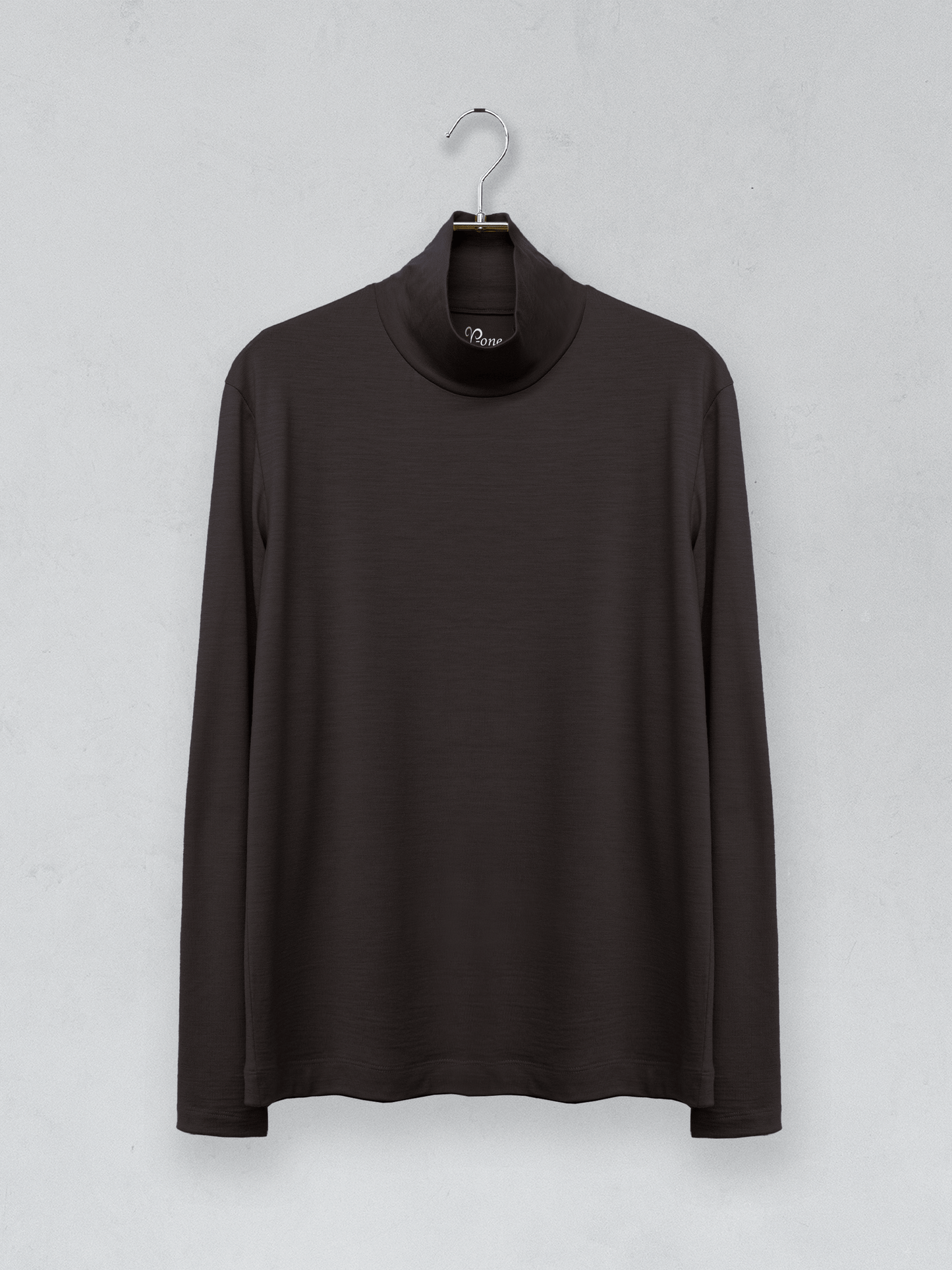 <男女兼用>メリノウールハイネック長袖Tシャツ | (601ダークブラウン) - C - one ONLINE STORE