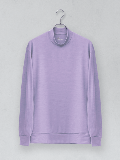 <男女兼用>メリノウールモックネック長袖Tシャツ | (850ラベンダー) - C - one ONLINE STORE