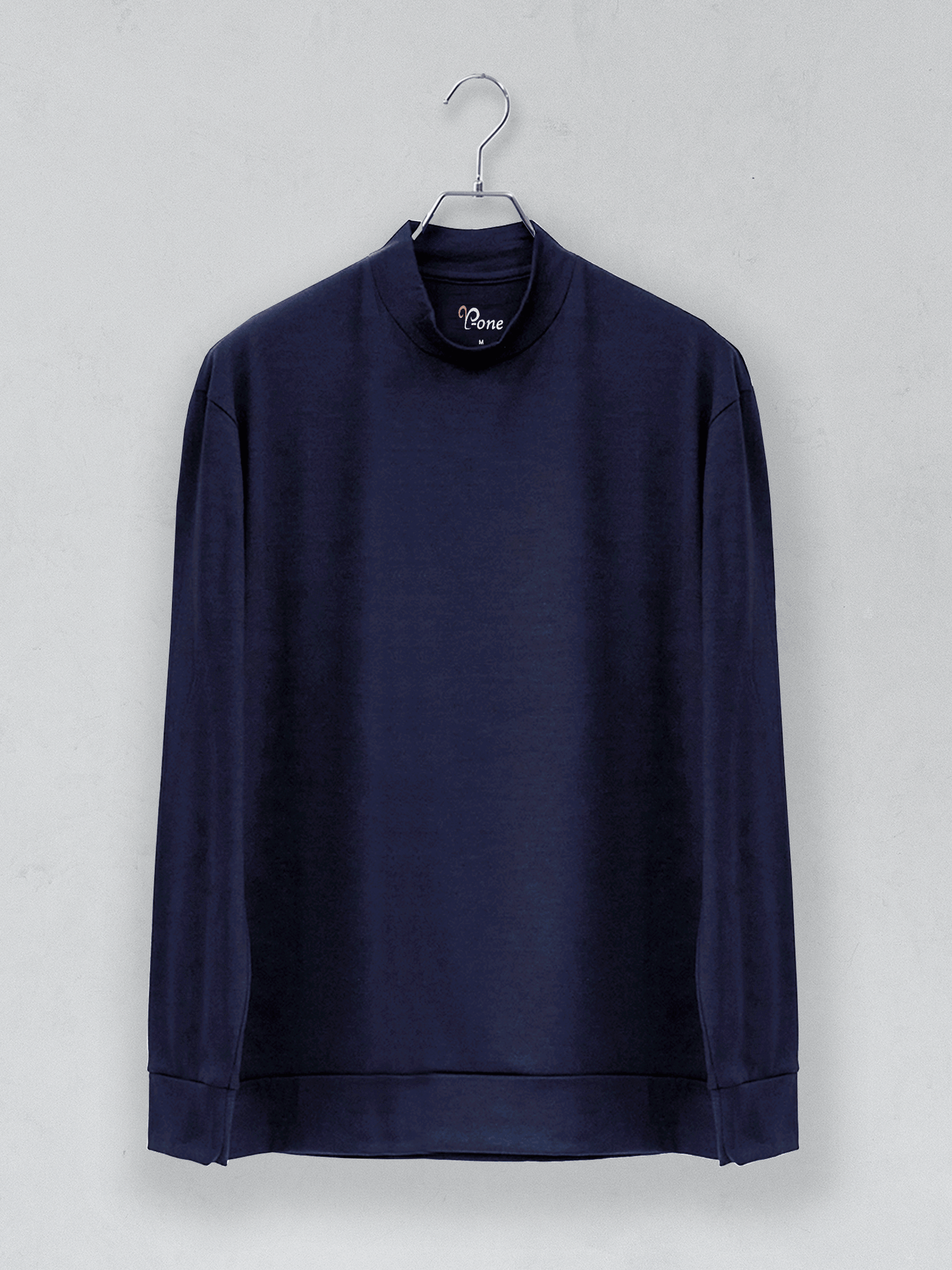 <男女兼用>メリノウールモックネック長袖Tシャツ | (901ダークネイビー) - C - one ONLINE STORE